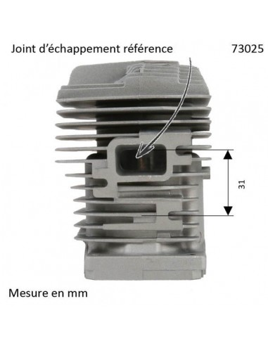 Cylindre piston tronçonneuse pour Stihl MS 390 Ø 49 mm