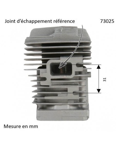 Cylindre piston tronçonneuse pour Stihl MS 390 Ø 49 mm