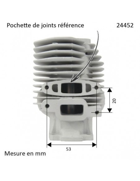 Cylindre piston tronçonneuse Stihl 041 Ø 44mm