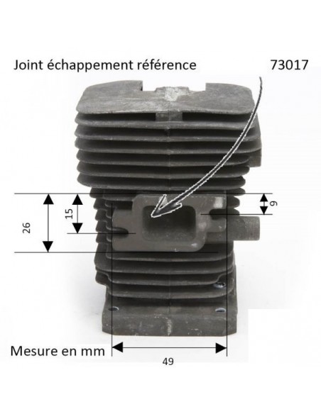 Cylindre piston tronçonneuse Stihl 017/MS170 Ø 37 mm