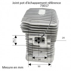 Cylindre piston tronçonneuse Stihl 025/MS250 Ø 42,5 mm 2