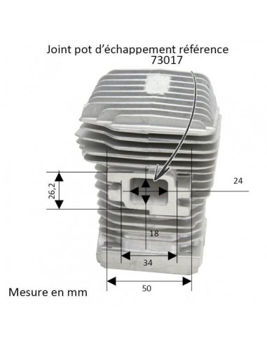 Cylindre piston tronçonneuse Stihl 025/MS250 Ø 42,5 mm