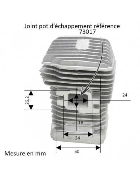 Cylindre piston tronçonneuse Stihl 025/MS250 Ø 42,5 mm