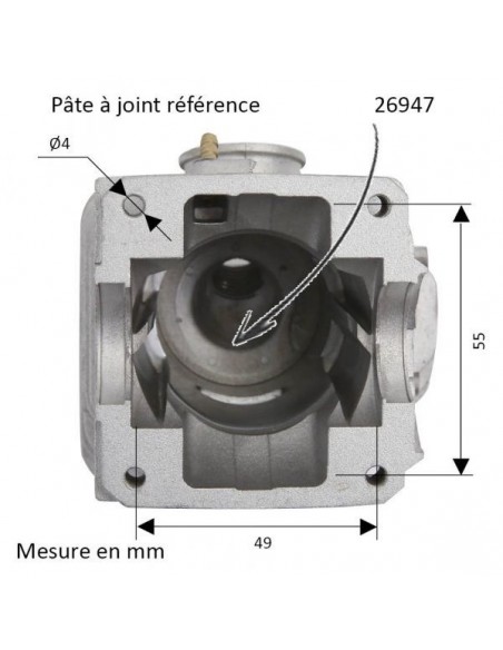 Cylindre piston tronçonneuse Stihl 025/MS250 Ø 42,5 mm