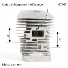 Cylindre piston tronçonneuse pour Stihl 029, MS290 Ø 46 mm N° 1127-020-1210 2