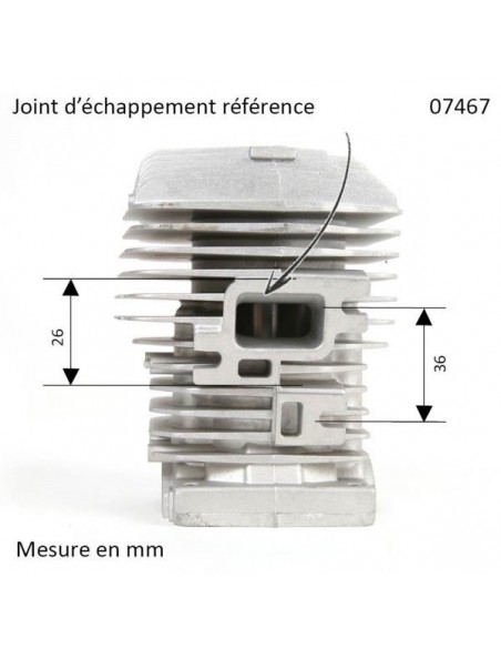 Cylindre piston tronçonneuse pour Stihl 029, MS290 Ø 46 mm N° 1127-020-1210