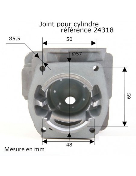 Cylindre piston tronçonneuse Husqvarna 362, 365, 371, 372 Ø 48 mm