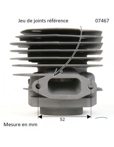 Cylindre piston tronçonneuse Husqvarna 362, 365, 371, 372 Ø 48 mm