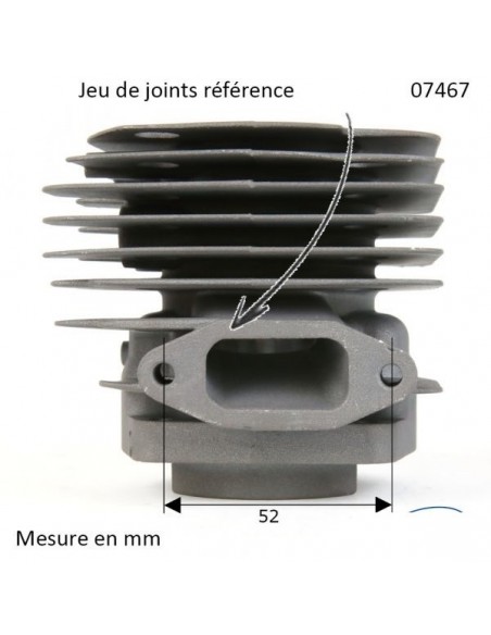 Cylindre piston tronçonneuse Husqvarna 362, 365, 371, 372 Ø 48 mm