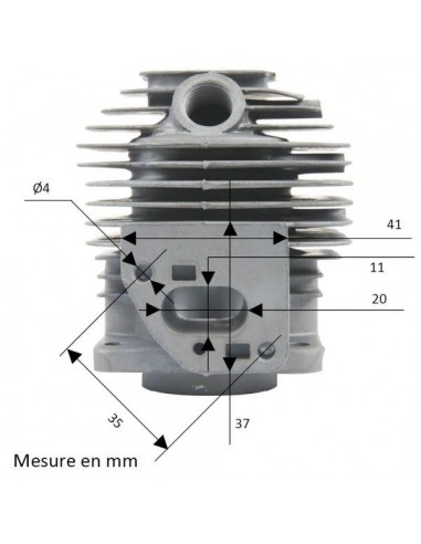 Cylindre pour tronçonneuse Mitsubishi TL33 Ø36 mm