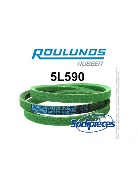 Courroie tondeuse 5L590 Roulunds Continental 15,8 x 9,5 x 1499 mm
