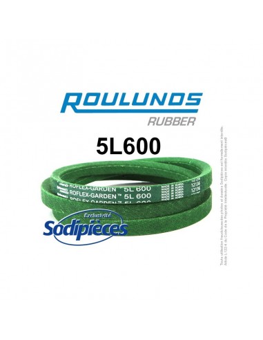 Courroie tondeuse 5L600 Roulunds Continental 15,8 x 9,5 x 1524 mm