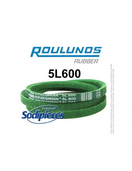Courroie tondeuse 5L600 Roulunds Continental 15,8 x 9,5 x 1524 mm