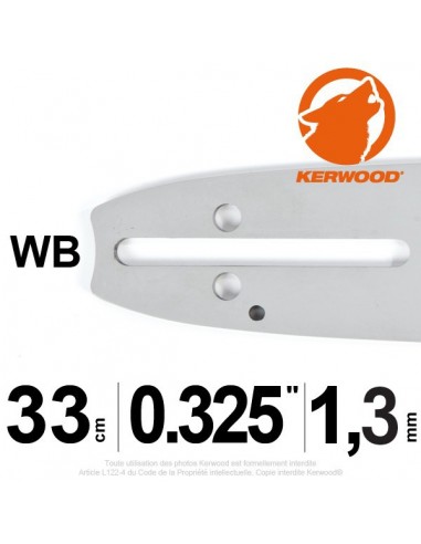 Guide tronçonneuse Kerwood. 38 cm. 0,325. 1,3 mm"