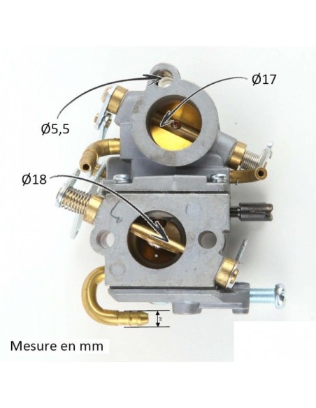Carburateur STIHL TS410. Remplace : 4238 120 1600
