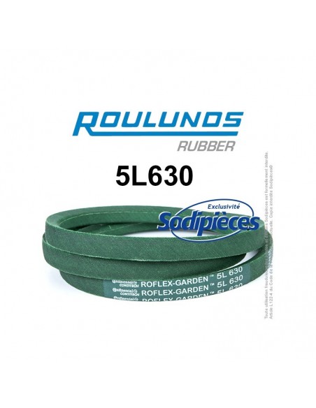 Courroie tondeuse 5L630 Roulunds Continental 15,8 x 9,5 x 1600 mm