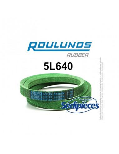 Courroie tondeuse 5L640 Roulunds Continental 15,8 x 9,5 x 1626 mm