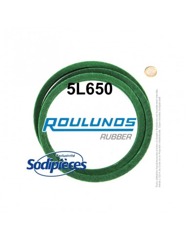 Courroie tondeuse 5L650 Roulunds Continental 15,8 x 9,5 x 1651 mm