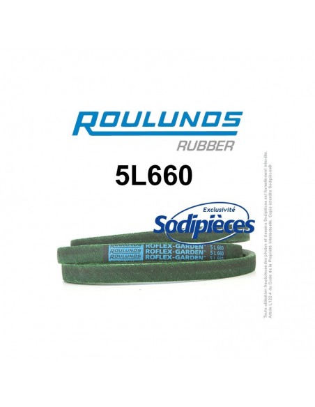 Courroie tondeuse 5L660 Roulunds Continental 15,8 x 9,5 x 1676 mm