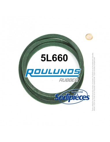 Courroie tondeuse 5L660 Roulunds Continental 15,8 x 9,5 x 1676 mm