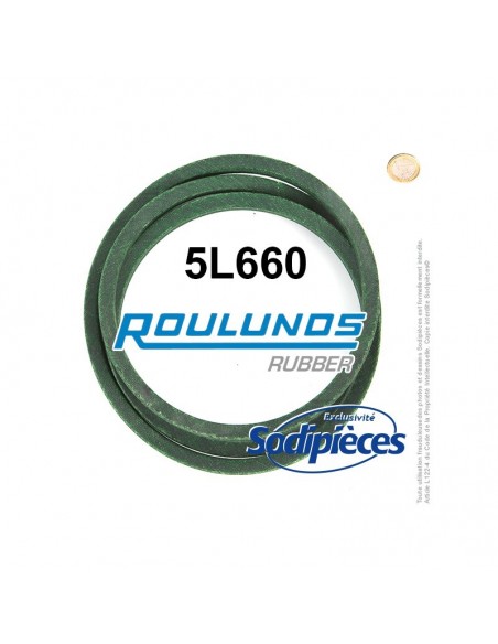 Courroie tondeuse 5L660 Roulunds Continental 15,8 x 9,5 x 1676 mm