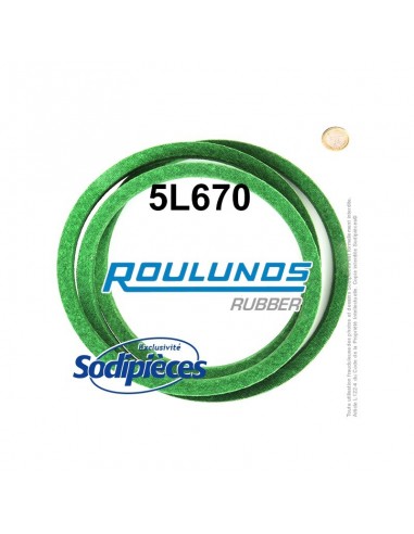 Courroie tondeuse 5L670 Roulunds Continental 15,8 x 9,5 x 1702 mm