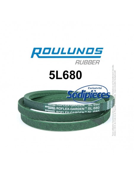 Courroie tondeuse 5L680 Roulunds Continental 15,8 x 9,5 x 1727 mm