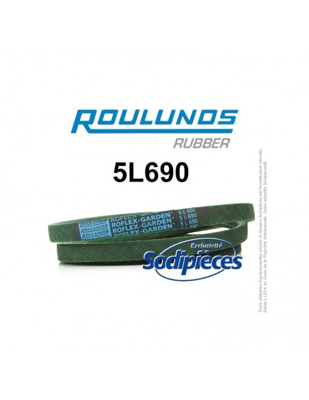 Courroie tondeuse 5L690 Roulunds Continental 15,8 x 9,5 x 1753 mm