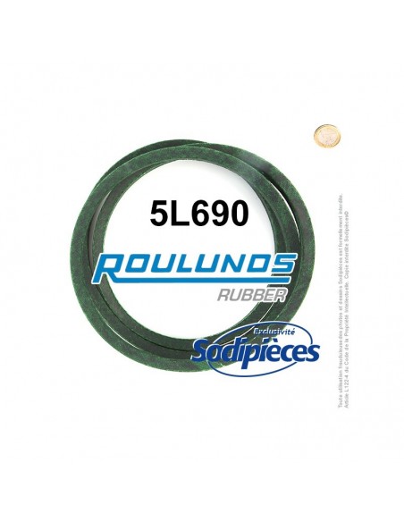 Courroie tondeuse 5L690 Roulunds Continental 15,8 x 9,5 x 1753 mm