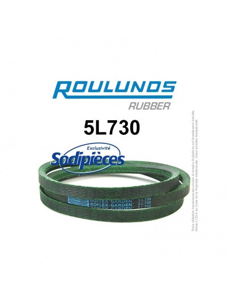 Courroie tondeuse 5L730 Roulunds Continental 15,8 x 9,5 x 1854 mm