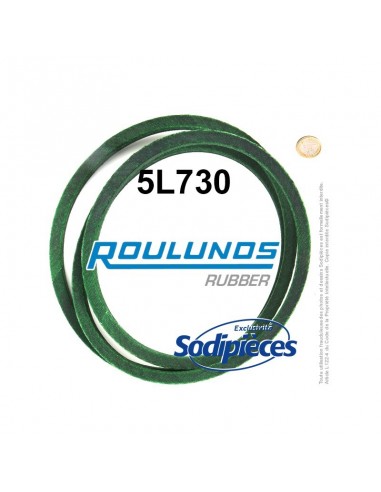 Courroie tondeuse 5L730 Roulunds Continental 15,8 x 9,5 x 1854 mm