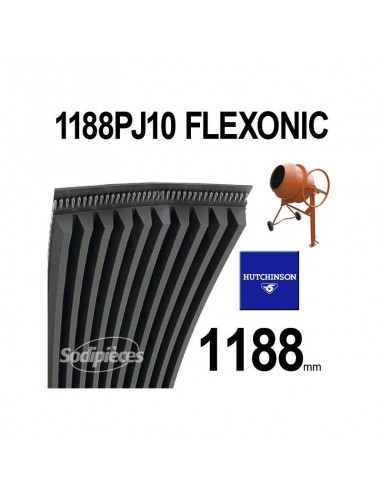 Poly-V Elastique FLEXONIC 1188PJ10 Hutchinson