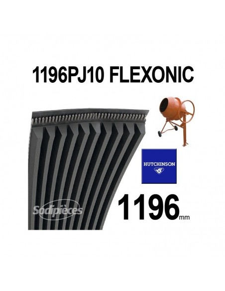 Poly-V Elastique FLEXONIC 1196PJ10 Hutchinson