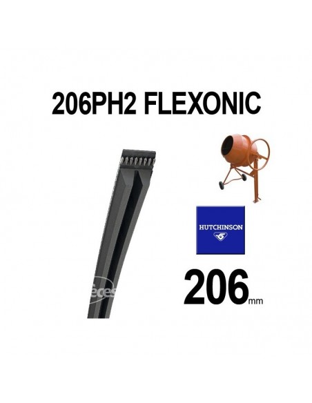 Poly-V Elastique FLEXONIC 206PH2 Hutchinson