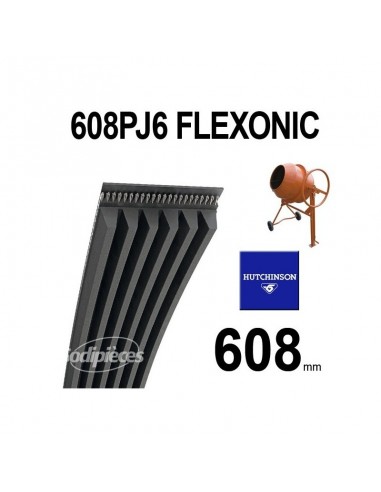 Poly-V Elastique FLEXONIC 608PJ6 Hutchinson