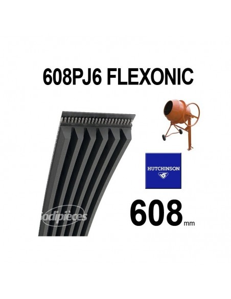 Poly-V Elastique FLEXONIC 608PJ6 Hutchinson