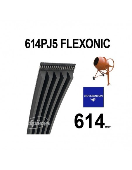 Poly-V Elastique FLEXONIC 614PJ5 Hutchinson