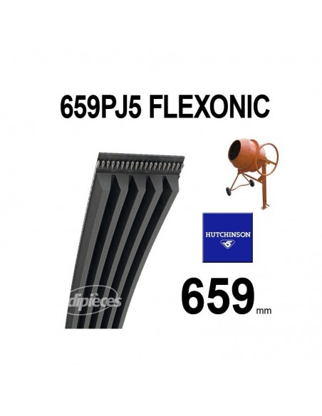 Poly-V Elastique FLEXONIC 659PJ5 Hutchinson