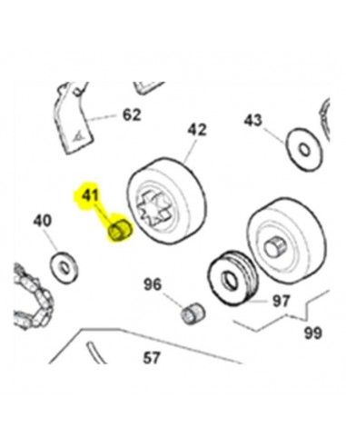 ENTRETOISE POT D'ECHAPPEMENT TRONCONNEUSE ACTIVE 51.51 - 56.56 - 62.62