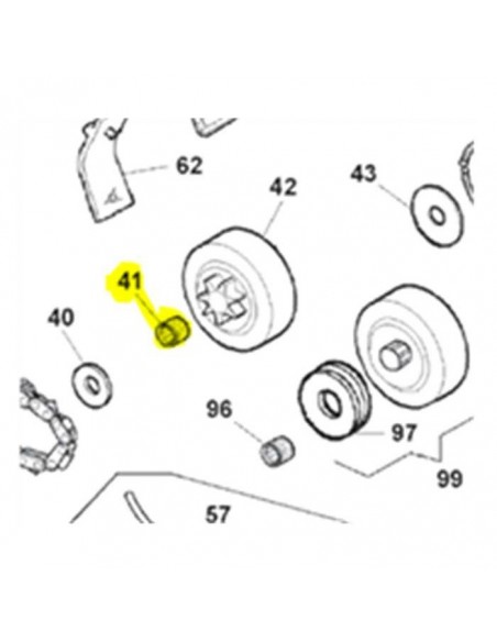 ENTRETOISE POT D'ECHAPPEMENT TRONCONNEUSE ACTIVE 51.51 - 56.56 - 62.62