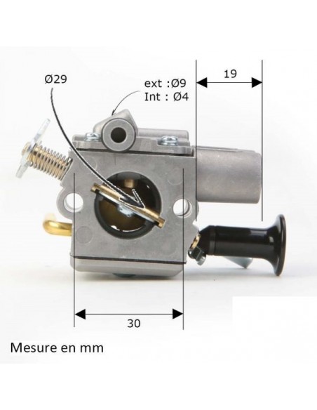 Carburateur pour tronçonneuse Stihl MS261, MS271, MS291