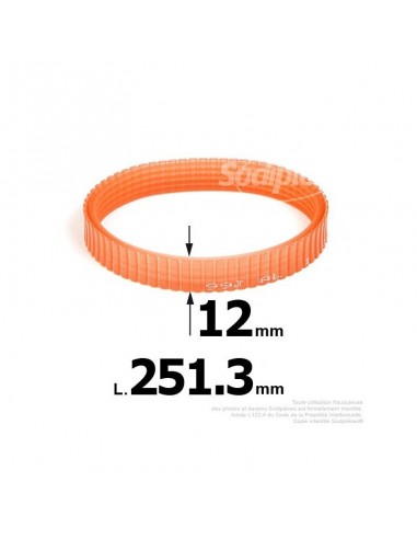 Courroie pour électro portatif 251,3x12