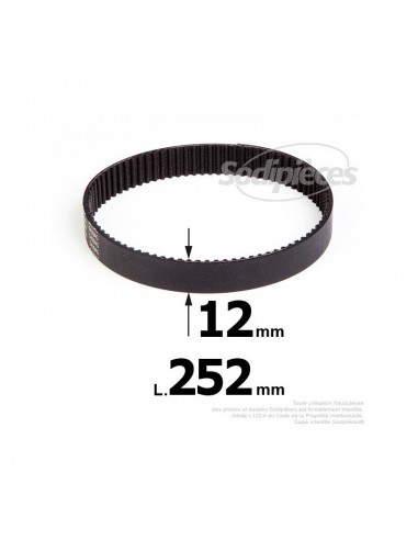 Courroie pour électro portatif 252x12