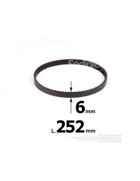 Courroie pour électro portatif 252x6