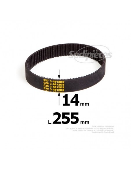 Courroie pour électro portatif 255x14