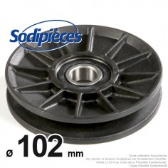 Poulie composite gorge en V Ø 102 mm