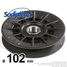 Poulie composite gorge en V Ø 102 mm