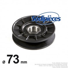 Poulie composite gorge en V Ø 73 mm