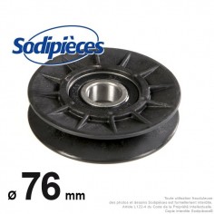 Poulie composite gorge en V Ø 76 mm