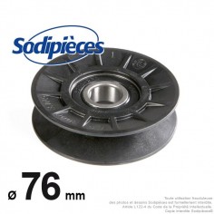 Poulie composite gorge en V Ø 76 mm
